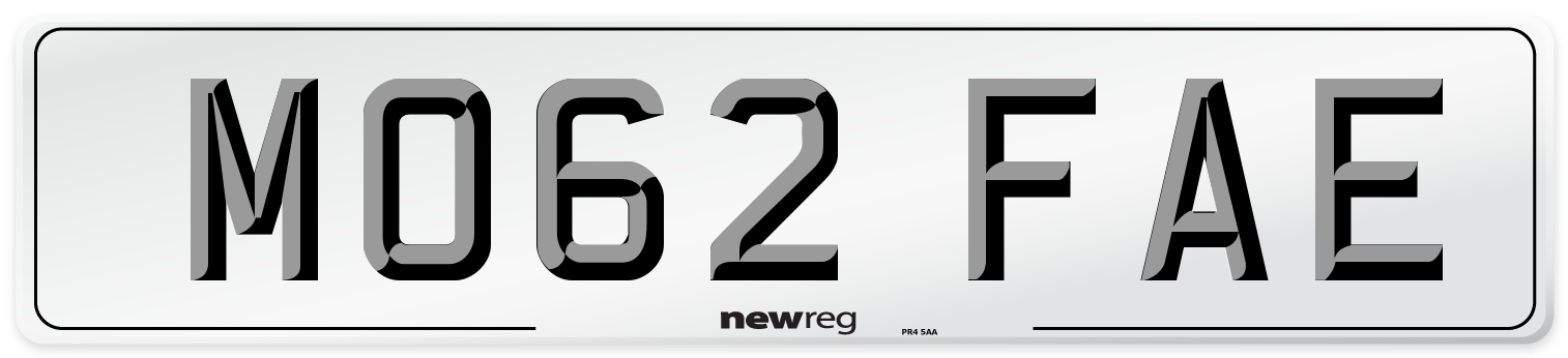 MO62 FAE Number Plate from New Reg